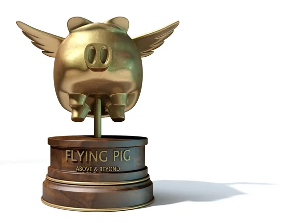 Flying Pig Trophy Award Royalty Free Stock Images