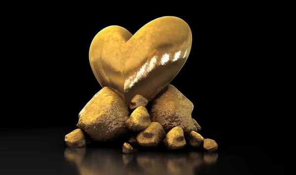 Corazón de Oro — Foto de Stock