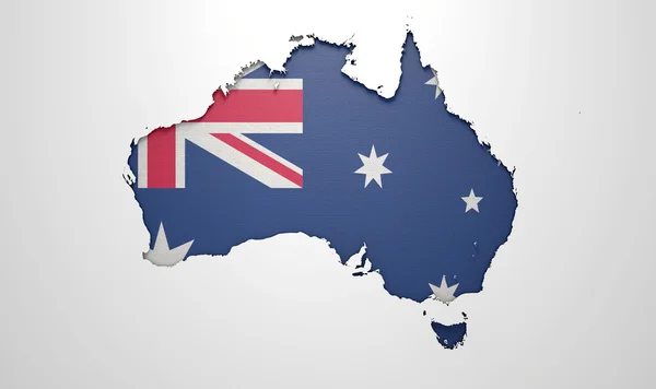 Infälld karta Australien — Stockfoto