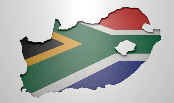 Mapa do país embutido África do Sul — Fotografia de Stock