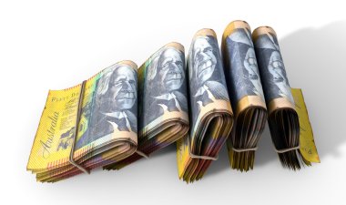 Wads notlar yığın ışık