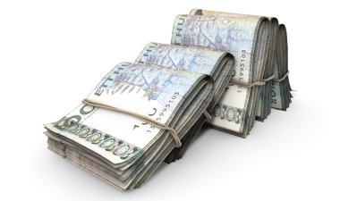 Wads notlar yığın ışık