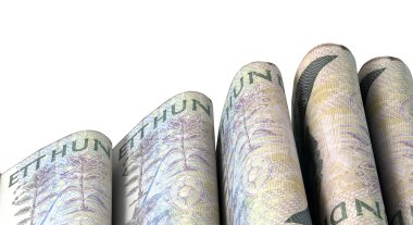 Wads notlar yığın ışık