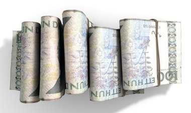 Wads notlar yığın ışık