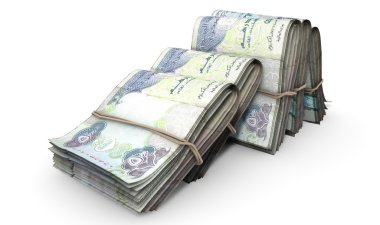 Wads notlar yığın ışık