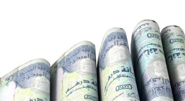 Wads notlar yığın ışık