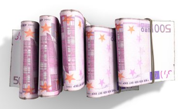 Wads notlar yığın ışık