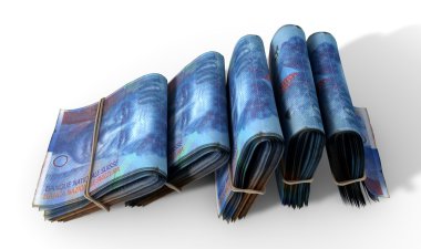 Wads notlar yığın ışık