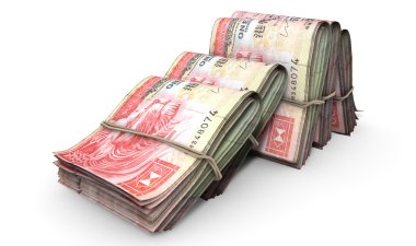 Wads notlar yığın ışık