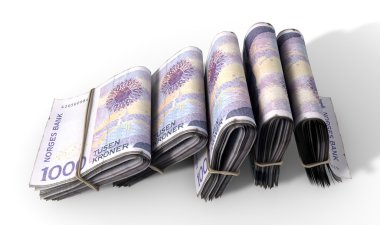 Wads notlar yığın ışık