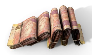 Wads notlar yığın ışık