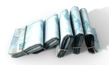 Wads notlar yığın ışık