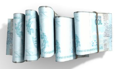 Wads notlar yığın ışık