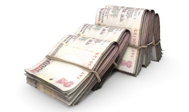 Wads notlar yığın ışık