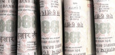 Wads notlar yığın ışık