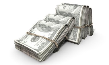 Wads notlar yığın ışık