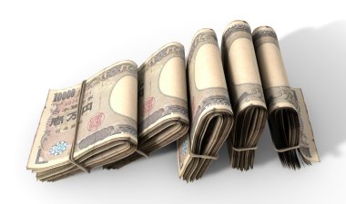 Wads notlar yığın ışık