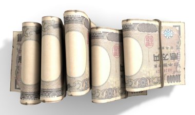 Wads notlar yığın ışık