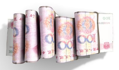 Wads notlar yığın ışık