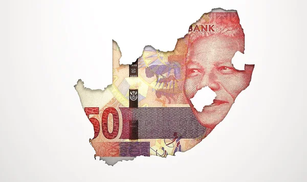 Eingebaute Landkarte Südafrika — Stockfoto