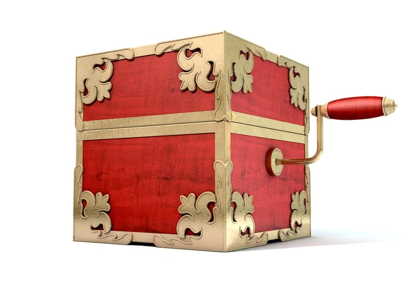 Fechar jack-in-the-box antiguidade — Fotografia de Stock