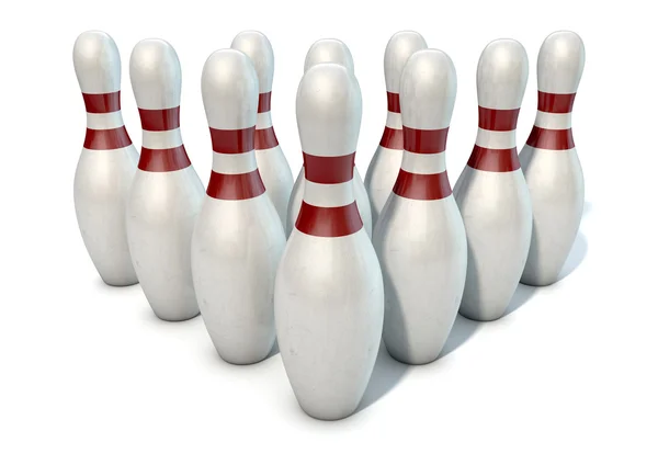 Δέκα pin bowling pins — Φωτογραφία Αρχείου