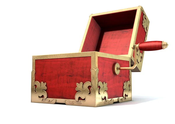 Open Jack-In-The-Box Antique — Stock Photo, Image