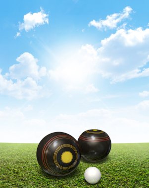 Bowls On Lawn clipart