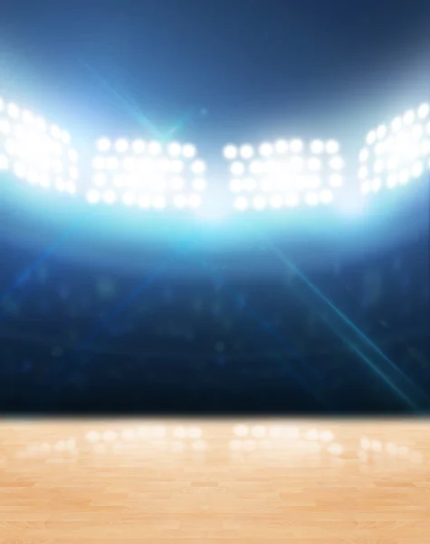 Işıklandırılmış kapalı spor salonu