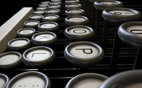 Vintage Typewriter Keys Close Up — Stock Photo, Image