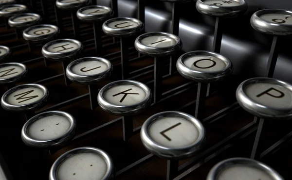 Vintage Typewriter Keys Close Up — Stock Photo, Image