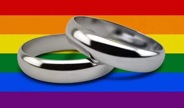 Wedding Rings Gay — Stock Photo, Image