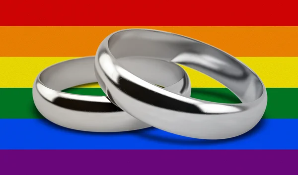 Wedding Rings Gay — Stock Photo, Image