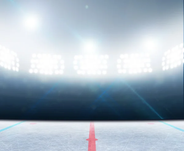 Estádio de ringue de hóquei no gelo — Fotografia de Stock