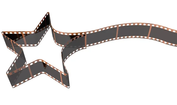 Film Strip Shooting Star Curled — Stock Photo, Image