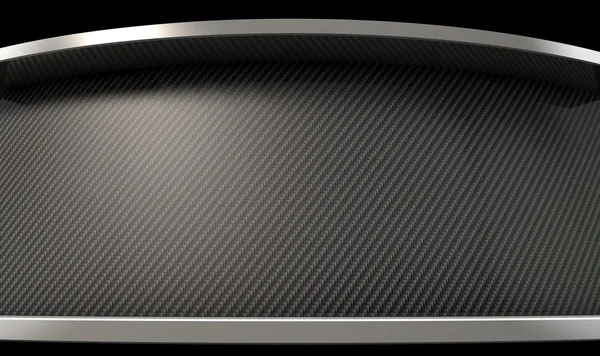 Curved Carbon Fibre And Chrome — Stock Photo, Image