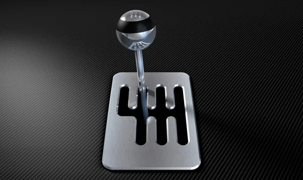 Steel And Chrome Stick Shift — Stock Photo, Image