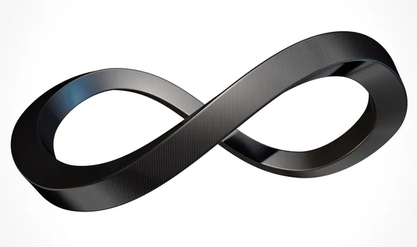 Sonsuzluk sembolü karbon fiber — Stok fotoğraf