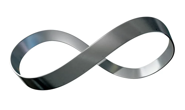 Fita de metal símbolo infinito — Fotografia de Stock