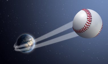 Topu toprakla Swoosh uzayda