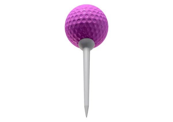 Golfboll på tee — Stockfoto