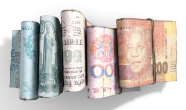 BRICs notlar yığın ışık wads
