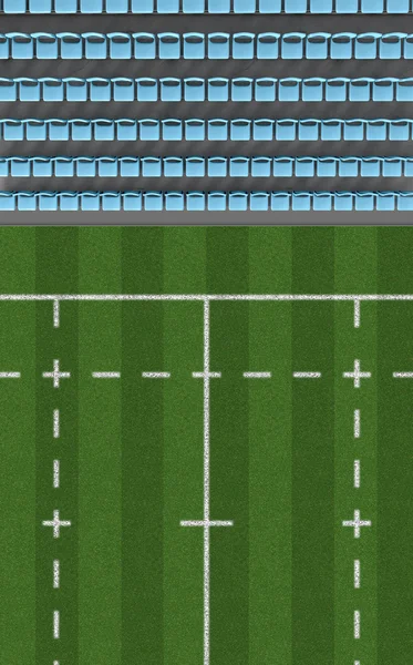 Rugby Stadium Top View Section — Stock Photo, Image