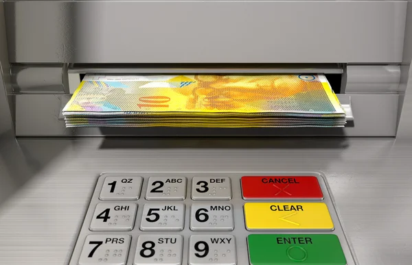 Caixa de caixa da fachada ATM withdrawel — Fotografia de Stock