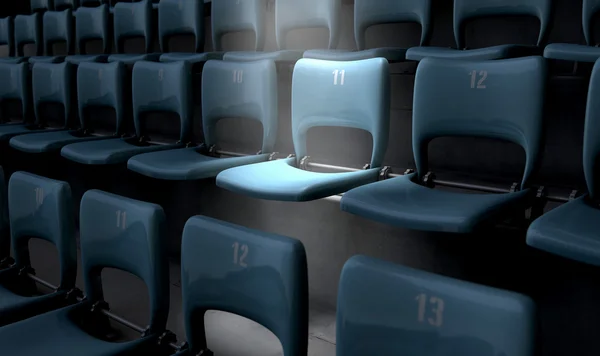 Highlighted Stadium Seat — Stock Photo, Image