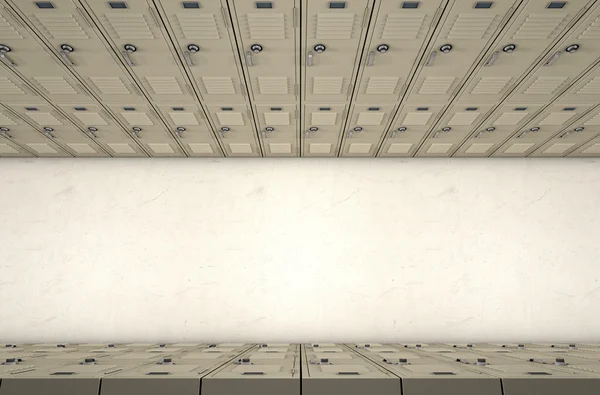 School Locker Corridor — Stockfoto