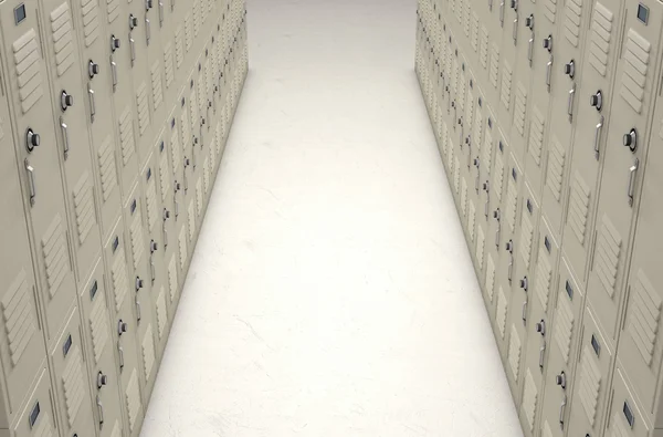 School Locker Corridor — Stockfoto