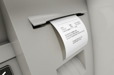 ATM Slip Declined Receipt clipart