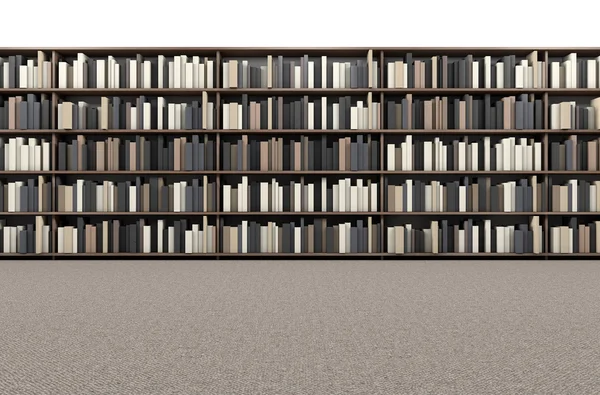 Bibliotheek Bookshelf gangpad — Stockfoto