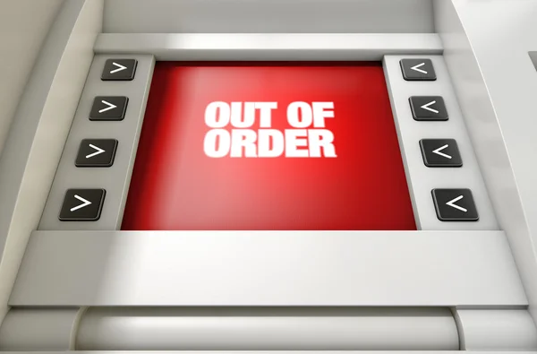 ATM Screen Out Of Order — Fotografie, imagine de stoc
